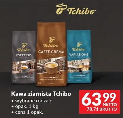 Kawa ziarnista Tchibo wybrane rodzaje promocja w Makro