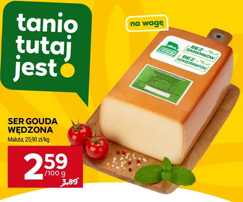 Ser Gouda wędzona Maluta promocja w Stokrotka