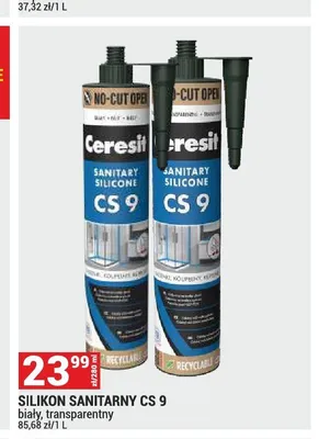 Silikon sanitarny Ceresit CS 9 biały promocja w Merkury Market