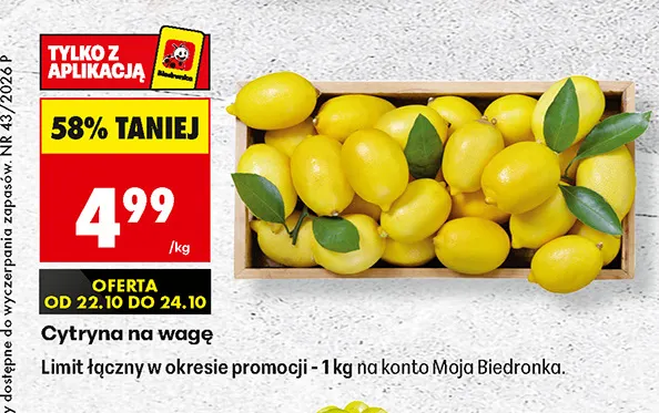 Cytryny promocja w Biedronka