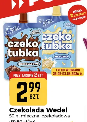 Czekolada E.Wedel Czekotubka mleczna promocja w Społem Częstochowa