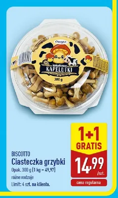 Ciasteczka grzybki Biscotto promocja w Aldi