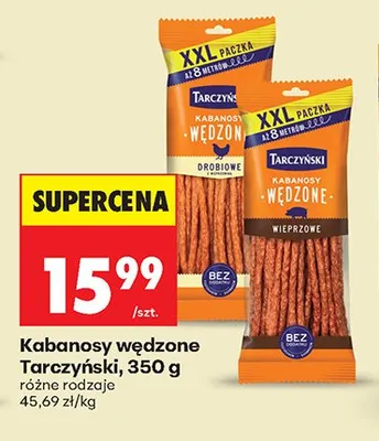 Kabanosy wędzone różne rodzaje promocja w Biedronka