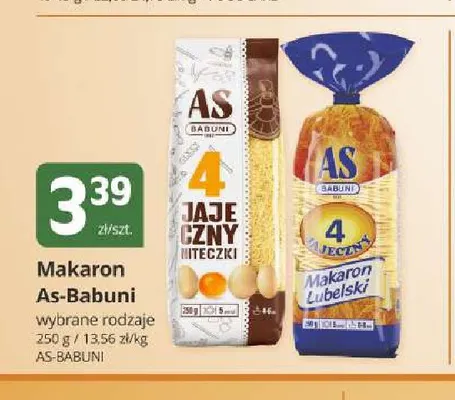 Makaron 4 jajeczny niteczki As-Babuni promocja w Marketvita