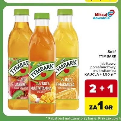 Sok Tymbark pomarańczowy promocja w Carrefour Express