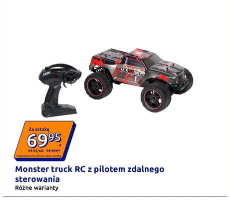 Monster truck RC z pilotem zdalnego sterowania promocja w Action