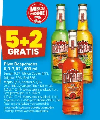 Piwo Desperados 0,0-7,0 % promocja w Twój Market