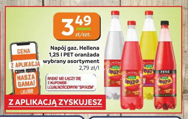 Napój gazowany Hellena oranżada promocja w Społem Częstochowa