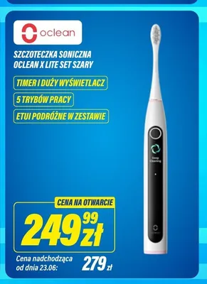 Szczoteczka soniczna Oclean X Lite Set Szary promocja w RTV EURO AGD