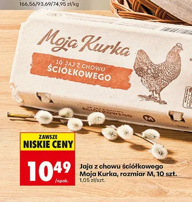 Jaja z chowu ściółkowego rozmiar M promocja w Biedronka