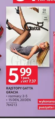 Rajstopy Gatta Gracia 20 DEN promocja w Selgros