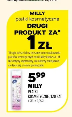 Płatki kosmetyczne Milly promocja w Drogerie Natura