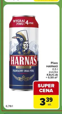 Piwo Harnaś Jasne Pełne promocja w Carrefour Express
