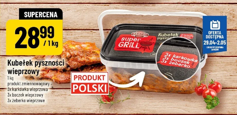 Kubełek pyszności wieprzowy Pekpol promocja w POLOmarket