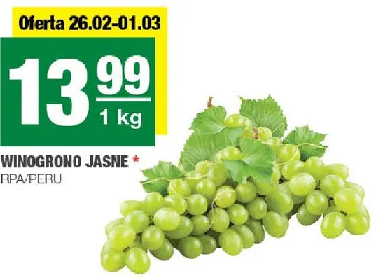 Winogrono jasne promocja w SPAR