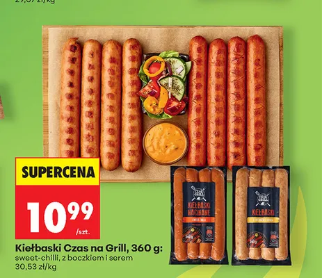 Kiełbaski z boczkiem i serem Czas na Grill promocja w Biedronka