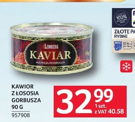 Kawior z łososia gorbusza Lemberg promocja w Selgros