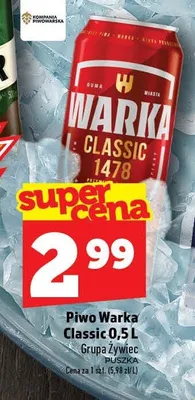 Piwo Warka Classic promocja w TOPAZ