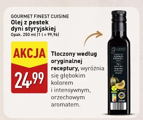 Olej z pestek dyni styryjskiej promocja w Aldi