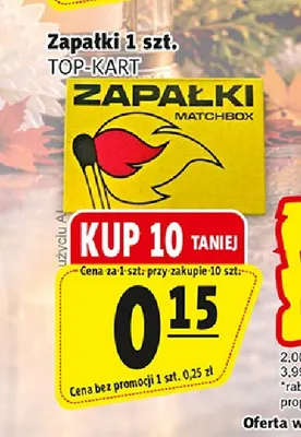 Zapałki Top-Kart promocja w Prim Market