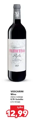 Wino czerwone Voscarini Primitivo Puglia promocja w Kaufland