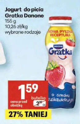 Jogurt do picia Gratka Danone promocja w Delikatesy Centrum