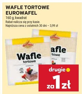 Wafle tortowe kwadrat promocja w Stokrotka