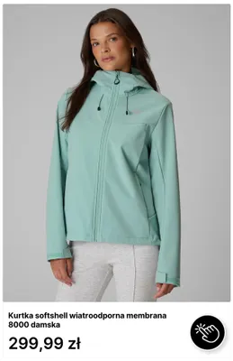 Kurtka softshell wiatroodporna membrana 8000 damska 4F promocja w 4F