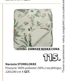 Narzuta STORKLOKKE promocja w Jysk