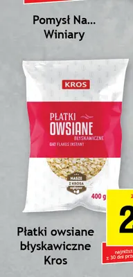 Płatki owsiane błyskawiczne Kros promocja w Gram Market