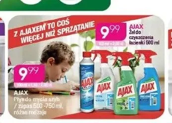 Płyn do mycia szyb Ajax zapas promocja w Drogerie Koliber