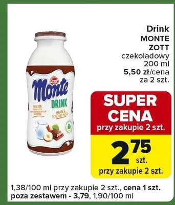 Drink czekoladowy promocja w Carrefour Express