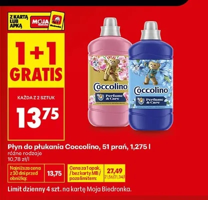 Płyn do płukania Coccolino promocja w Biedronka