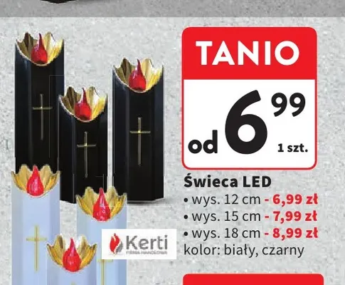 Świeca LED wys. 15 cm Kerti promocja w Intermarche