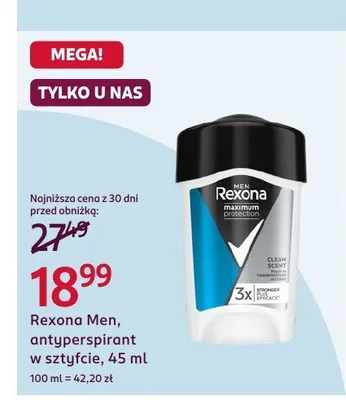 Dezodorant antyperspirant w sztyfcie Men promocja w Rossmann