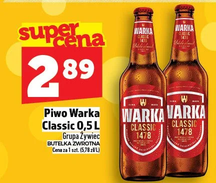Piwo Warka Classic promocja w TOPAZ