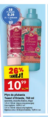 Płyn do płukania Tesori d'Oriente ayurveda promocja w Twój Market