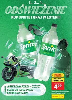Napój gazowany Sprite Zero promocja w Biedronka