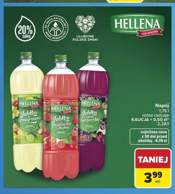 Napój Hellena Jabłko Truskawka i Malina promocja w Carrefour