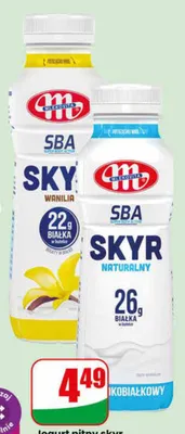 Jogurt pitny skyr Mlekovita SBA Wanilia promocja w Dino