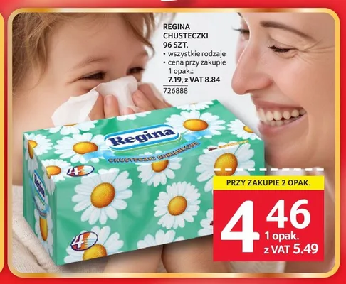 Chusteczki REGINA promocja w Selgros
