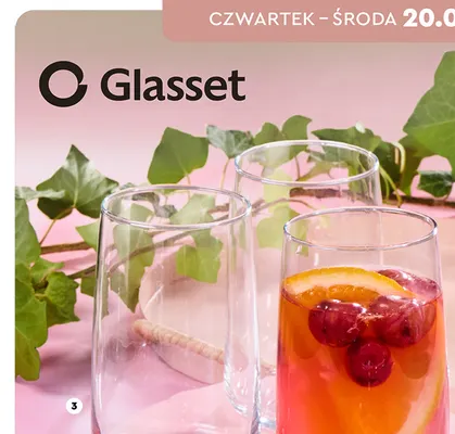 Szklanki gładkie Glasset 4-pak 520 ml promocja w Biedronka