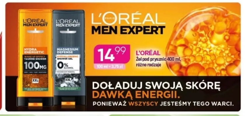 Żel pod prysznic L'Oréal Men Expert promocja w Drogerie Koliber