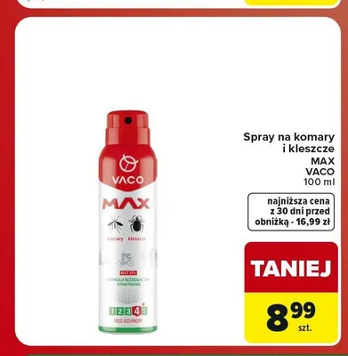 Spray na komary i kleszcze Max Vaco promocja w Carrefour Market