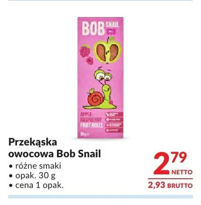 Przekąska owocowa Bob Snail promocja w Makro
