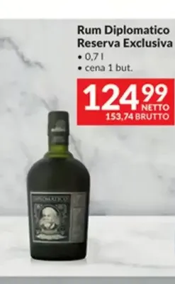 Rum Diplomatico Reserva Exclusiva promocja w Makro