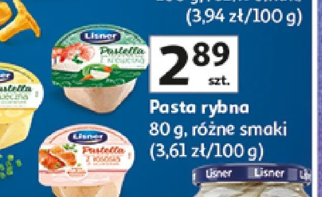 Pasta rybna Lisner Pastella promocja w Auchan
