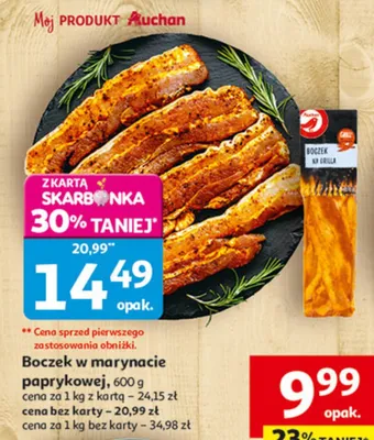 Boczek w marynacie paprykowej promocja w Auchan
