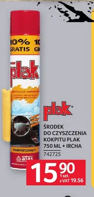 Zestaw środek do czyszczenia kokpitu Plak + ircha promocja w Selgros
