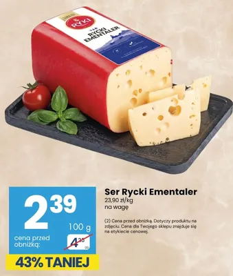 Ser Rycki Ementaler promocja w Delikatesy Centrum